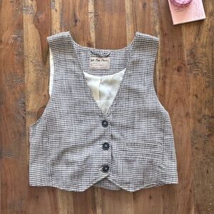 We the Free linen blend vest